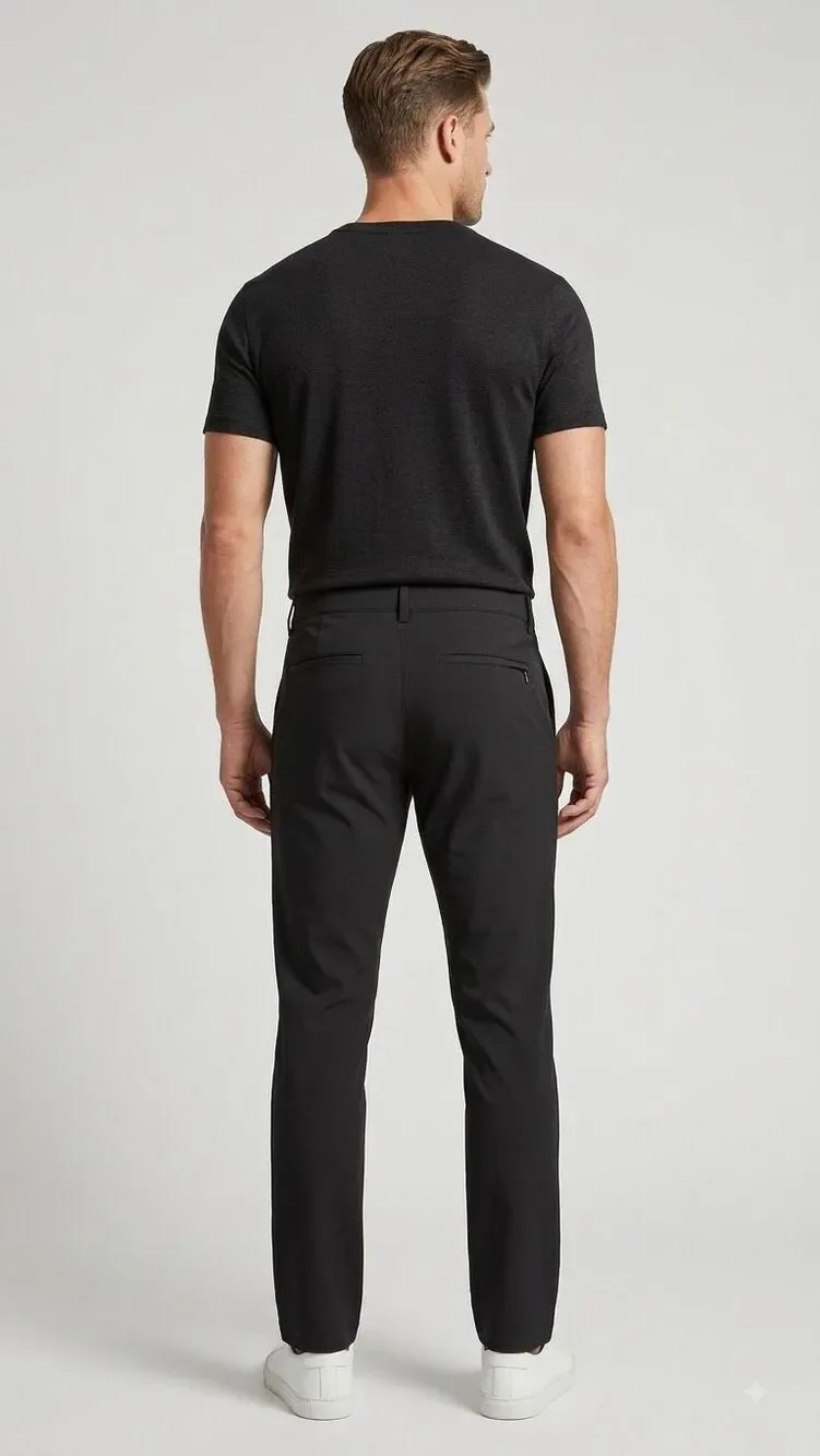 Banana Republic Men's Flat Front Performance Stretch Pants - Black (34x32) NWT B